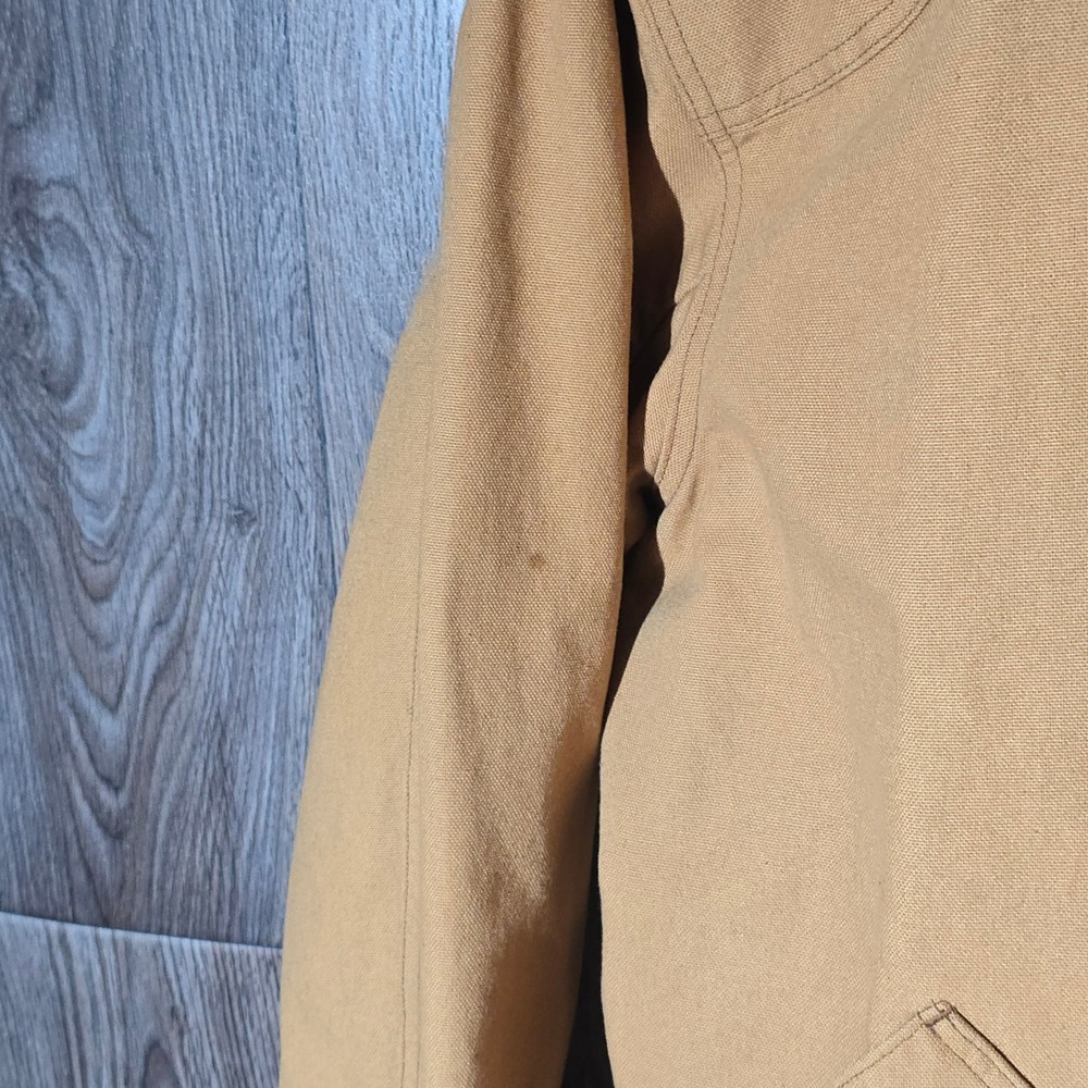 L.L. Bean Field Coat Canvas Hunting Jacket Tall Large Tall Tan Primaloft Flannel - Picture 14 of 16